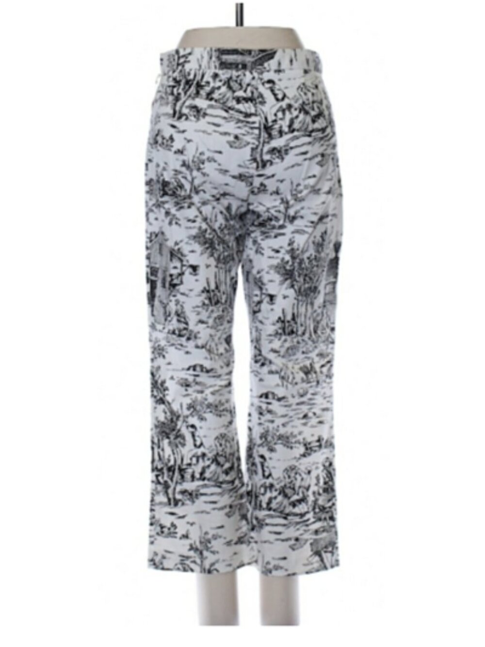 $104 Anthropologie Work Order Black & White Printed Pants - Picture 2 of 4